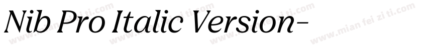 Nib Pro Italic Version字体转换